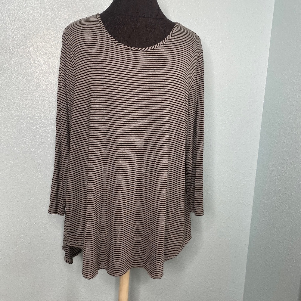 Workshop Plus Size Tunic Grey Black - image 1